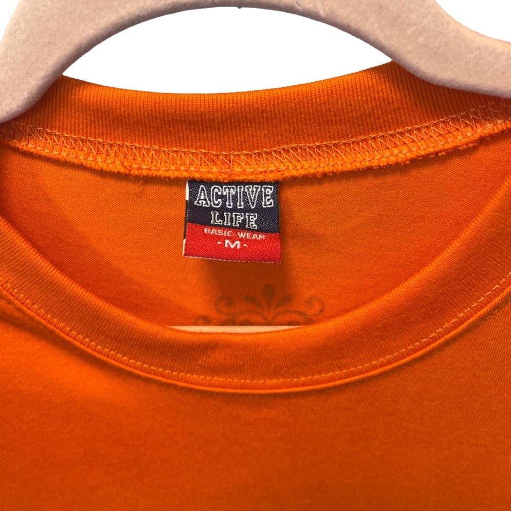 Active Life Basic Wear Orange T-Shirt Medium - image 3